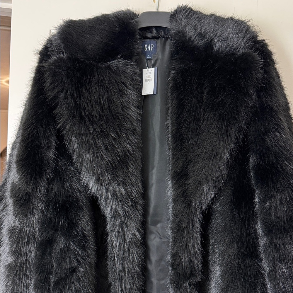 GAP Faux Fur Long Coat - Picture 7 of 11